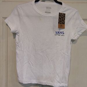 NWT Vans White Mini Tee Size S